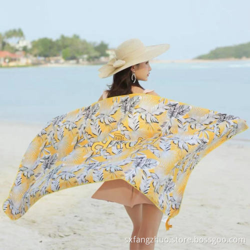 Dostosowywanie Wygodne i miękkie letnie mikrofibry hawajskie ręcznik plażowy